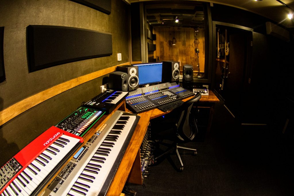 Mixing Desk and Recording Booth